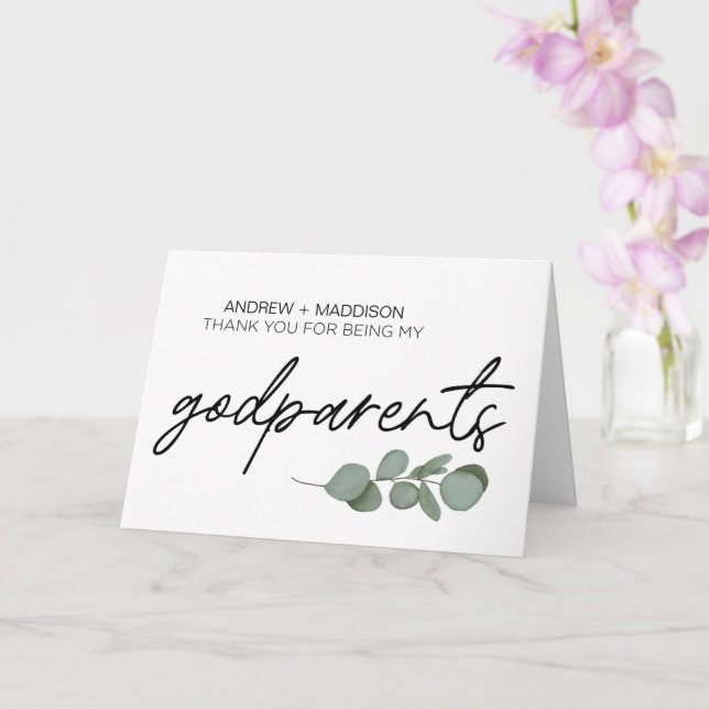 Carte Godparents Cadeaux Merci pour être mes parents (Orchidée)