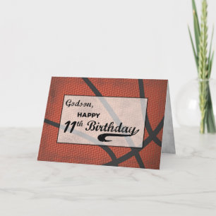 Carte Godson 11e anniversaire Basketball gros désossé