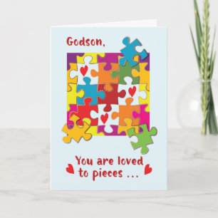 Carte Godson Valentine Puzzle Amour aux pièces