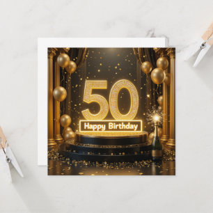 Carte Gold 50th Birthday