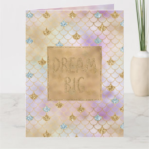 Carte Gold Aqua Parties scintillant Dream Purple Sirène
