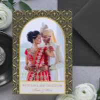 Gold Art déco Mariage Merci photo