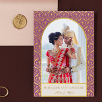 Gold Art déco Mariage Merci photo