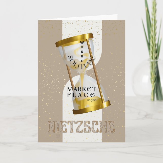 Carte Gold Art Nouveau Introvert Philosophie citation (Devant)