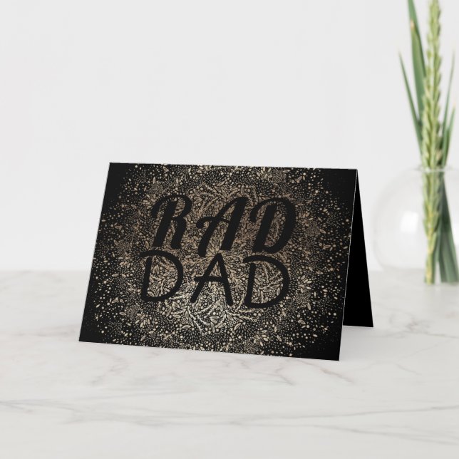 Carte Gold Botanical RAD DAD Formal Elegant Fête des pèr (Devant)