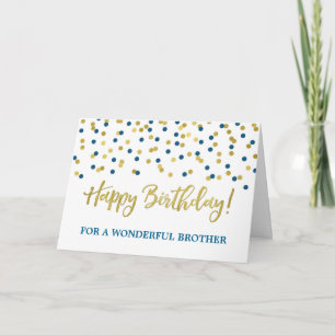 Carte Gold Confeti Brother Birthday