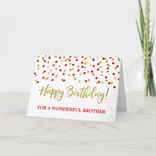 Carte Gold Confeti Brother Birthday