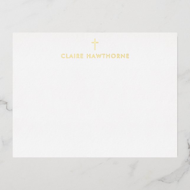 Carte Gold Cross Foil Note (Recto)