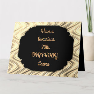 Carte Gold de luxe personnalisé 30e anniversaire