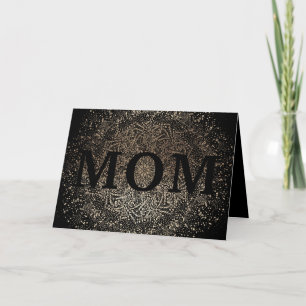 Carte Gold Floral MOM Formellement Élégante Fête des mèr