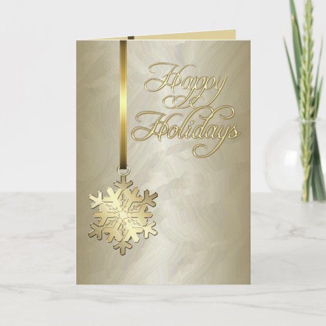 Carte Gold Foil Gold Snowflacon (Devant)