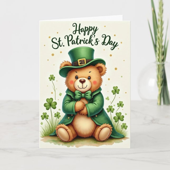 Carte Gold Glitter St Patricks Day Card (Devant)