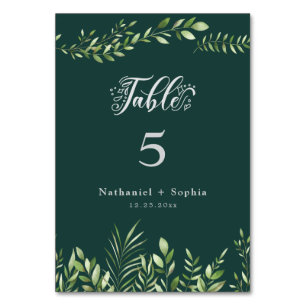 Carte Gold Green Watercolor Table