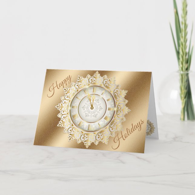 Carte Gold Happy Holidays (Devant)
