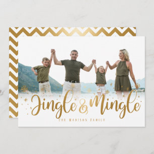 Carte Gold Jingle et Mingle Holiday