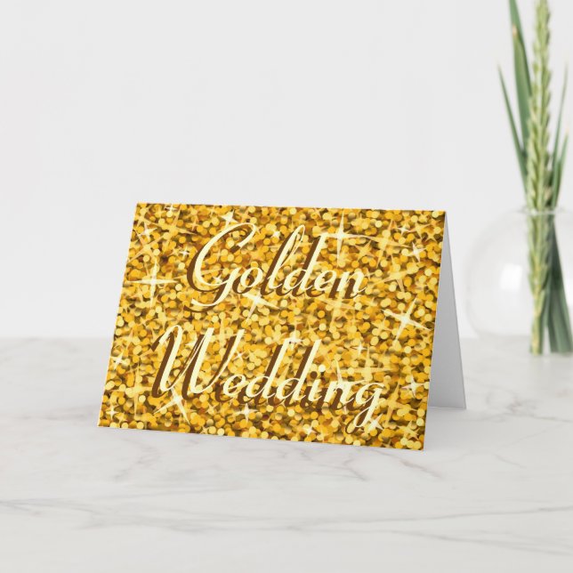 Carte "Gold" 'Noces d'Or' 'Anniversaire' de Glitz (Devant)