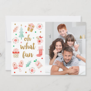 Carte Gold Oh Quelle Fun Christmas Photo Card