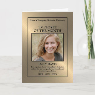Carte Gold/Personalised Photo - Employee Award