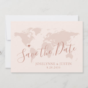 Carte Gold Rose rose Destination Voyage Mariage Pi