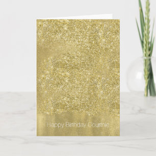 Carte Gold Sparkle Faux Glitter