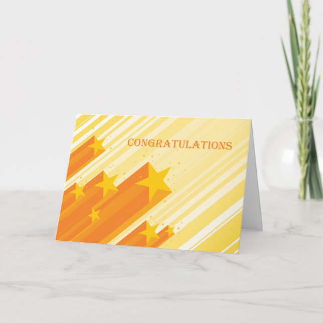 Carte Gold Stars, félicitations (Devant)