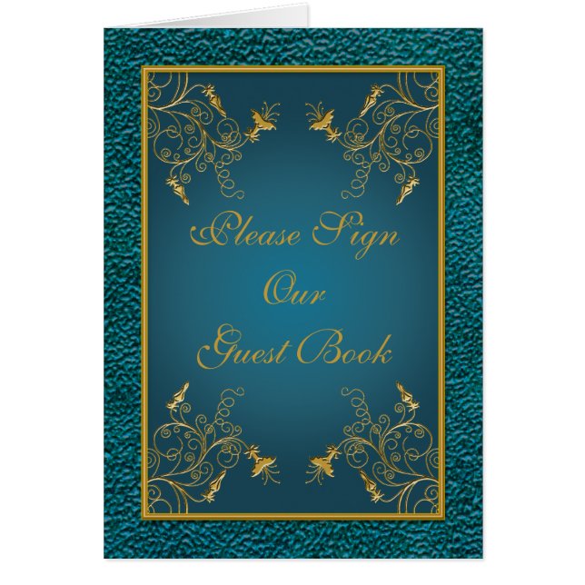 Carte Gold sur table Turquoise (Devant)
