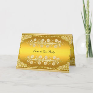 Carte Gold "Venez à notre fête"