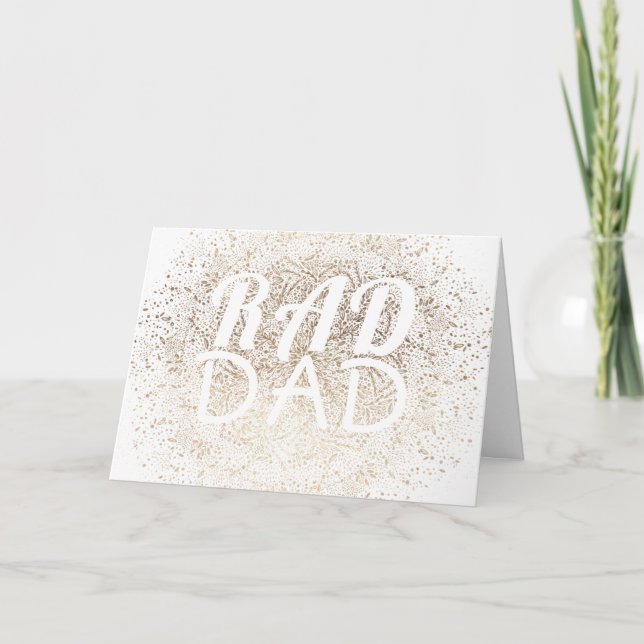 Carte Gold Whimsical RAD DAD Formal Elegant Fête des pèr (Devant)