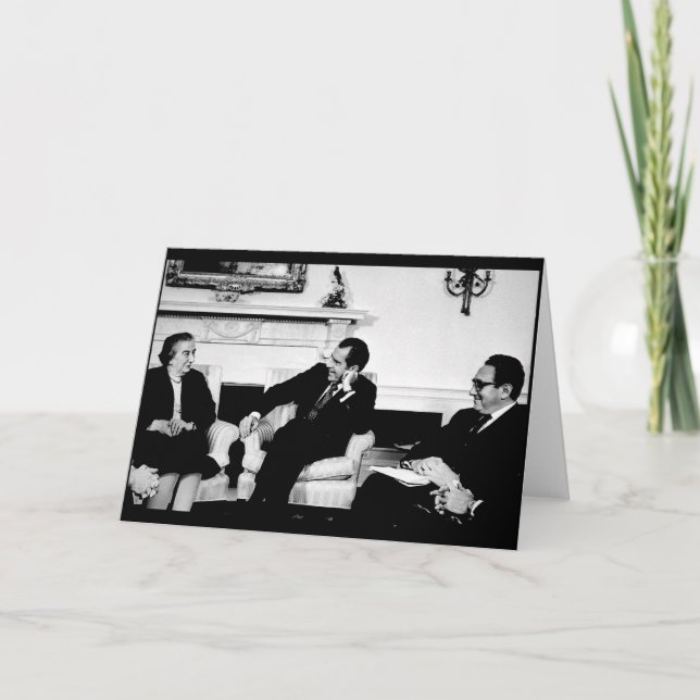Carte Golda Meir, président Nixon et Henry Kissinger (Devant)
