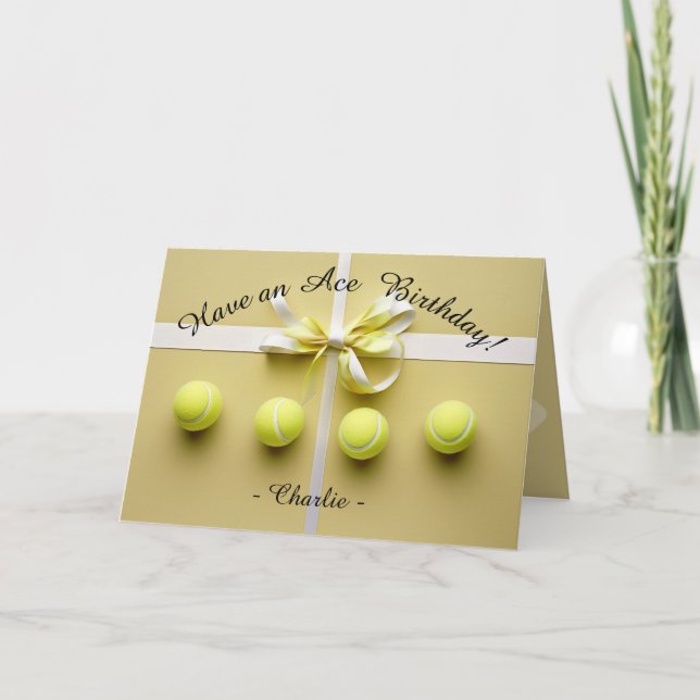 Carte 🎾 Golden Ace Birthday Bliss (Devant)