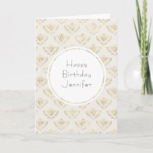 Carte Golden Bumble Bee Motif Anniversaire
