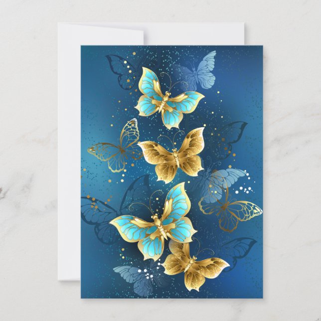 Carte Golden butterflies (Devant)