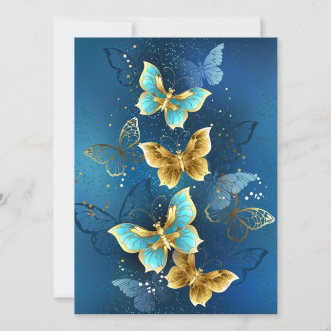 Carte Golden butterflies (Devant)
