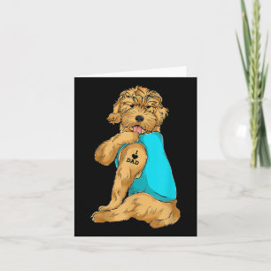 Carte Golden Doodle I Love Dad Tattoo Apparel, Dog Dad G