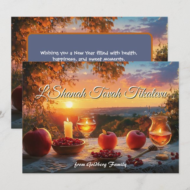 Carte Golden Harvest Blessings (Devant / Derrière)