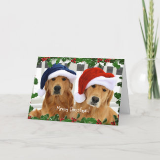 Carte Golden Joyeux voeux de Noël