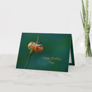 Carte Golden Lily Joyeux Anniversaire Nom Floral Salutat