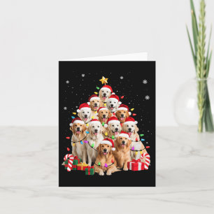 Carte Golden Retriever Arbre de Noël Décor d'ornement Xm