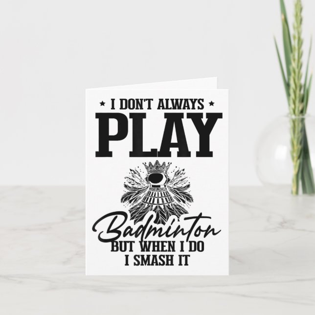 Carte Golden Retriever Badminton Player Navette (Devant)