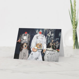 Carte Golden Retriever Chef sans chef Halloween