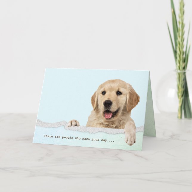 Carte Golden Retriever chien pour l'amitié (Devant)