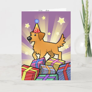 Carte Golden retriever d'anniversaire