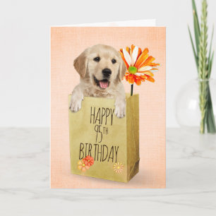 Carte Golden Retriever dans 95th Birthday Bag
