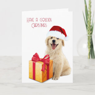 Carte Golden Retriever de Noël