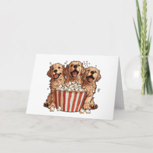 Carte Golden Retriever Dogs Movie Popcorn Bucket
