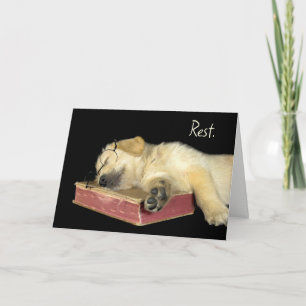 Carte Golden Retriever Dormant dans le livre