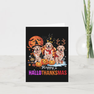 Carte Golden Retriever Hallothanksmas Halloween Th