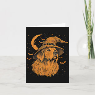 Carte Golden Retriever Halloween Chien Maman Drôle Sorci