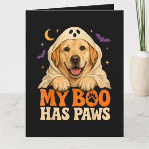 Carte Golden Retriever Halloween Drôles de Pattes
