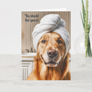 Carte Golden Retriever Humour d'anniversaire